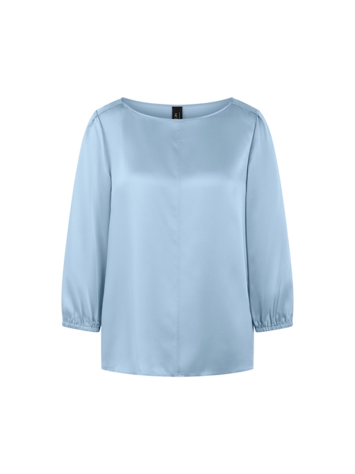 Marc Cain Women's Blue Feminine Blouse In Pure Silk, 10 (N2)