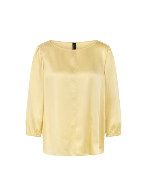 Marc Cain Women's Yellow Feminine Blouse In Pure Silk, 10 (N2)