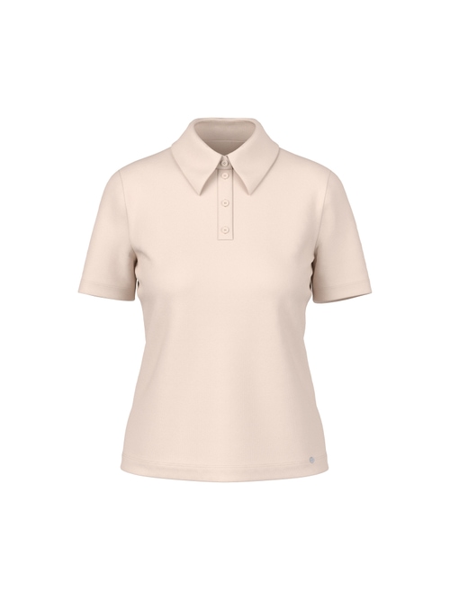 Marc Cain Women's White Polo Shirt In Cotton Stretch, 10 (N2)