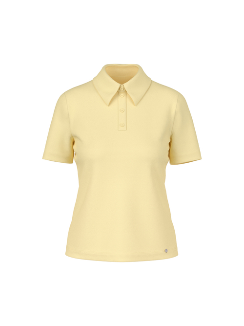 Marc Cain Women's Yellow Polo Shirt In Cotton Stretch, 10 (N2)