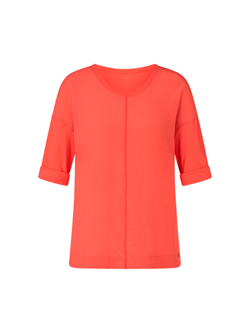 Marc Cain Women's Red Wide Blouse In Material Mix, 14 (N4)