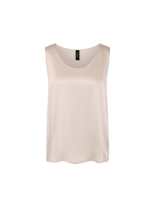 Marc Cain Women's White Silk Top With Round Neckline, 12 (N3)