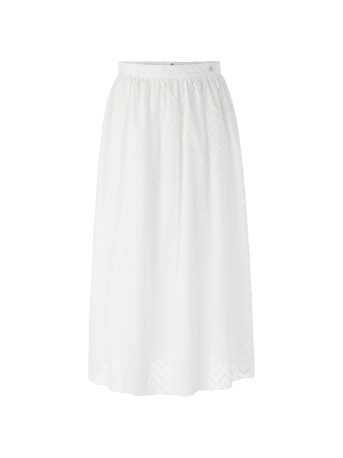 Marc Cain Women's White Pleated Skirt In Cotton Blend, 18 (N6)