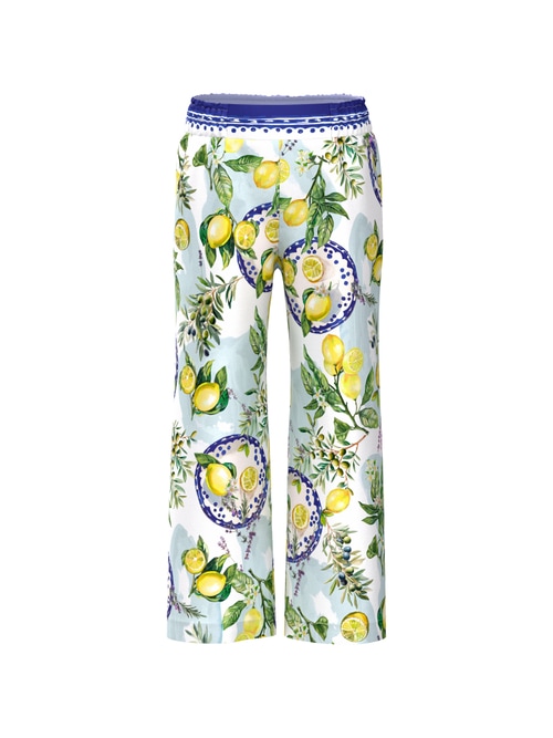 Marc Cain Women's White Washington Printed Trousers, 16 (N5)