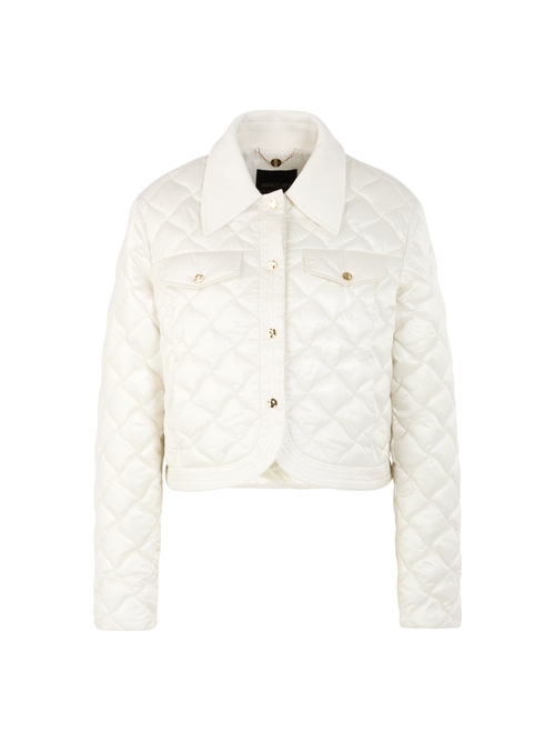 Marc Cain Women's White ‘Rethink Together’ Quilted Jacket, 20 (N7)