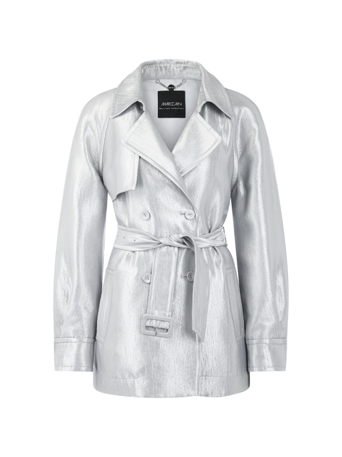 Marc Cain Women's Grey Lightweight Outdoor Jacket With Shimmer, 12 (N3)