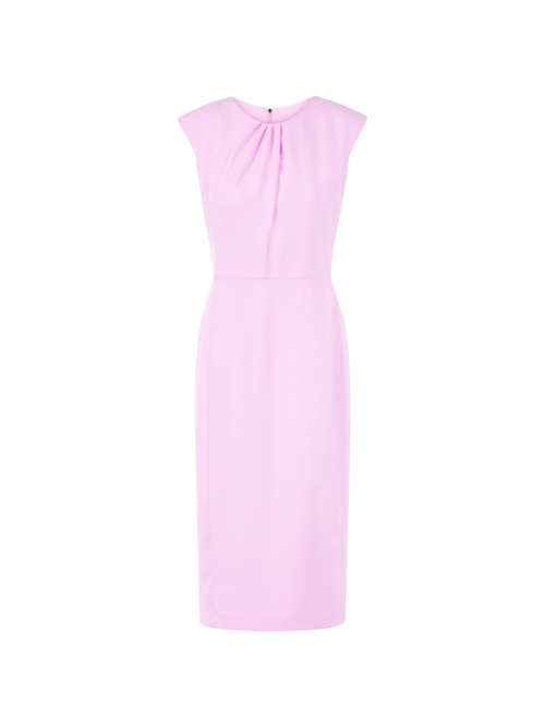 Marc Cain Women's Red Fitted Dress With Pleated Detail, 18 (N6)