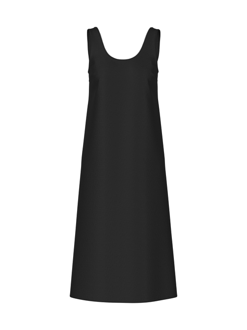 Marc Cain Women's Black Mid-Length Satin Strap Dress, 14 (N4)