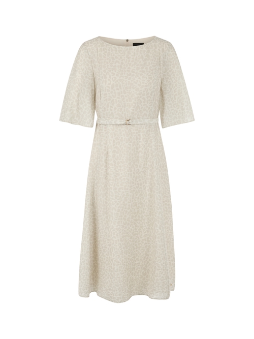 Marc Cain Women's White Flowing Dress With Leopard Print, 8 (N1)