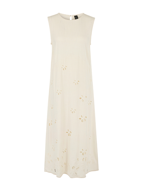 Marc Cain Women's White Maxi Dress With Broderie Anglaise, 14 (N4)