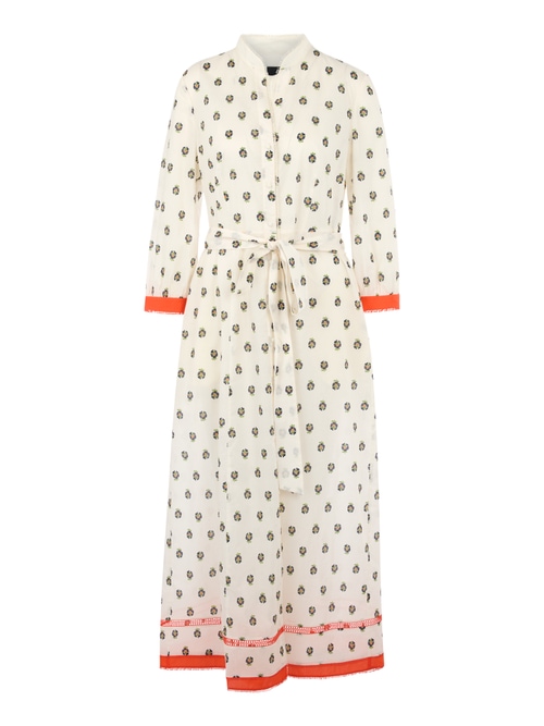 Marc Cain Women's White Printed Cotton Dress, 18 (N6)