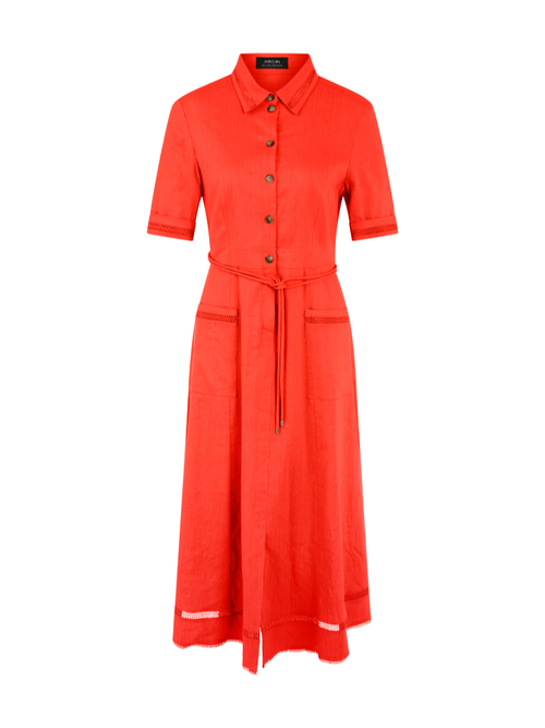 Marc Cain Women's Red Linen Blend Mini Dress, 18 (N6)