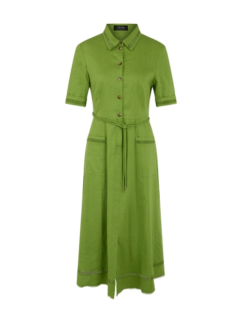 Marc Cain Women's Green Linen Blend Mini Dress, 18 (N6)