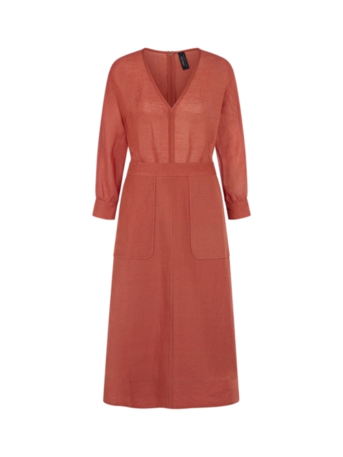 Marc Cain Women's Yellow Maxi Dress In Linen And Silk, 12 (N3)