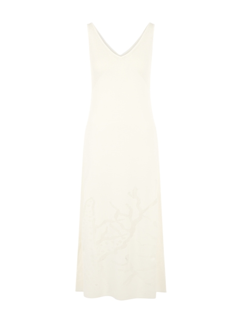 Marc Cain Women's White Fine-Knit Maxi Dress In Viscose, 18 (N6)
