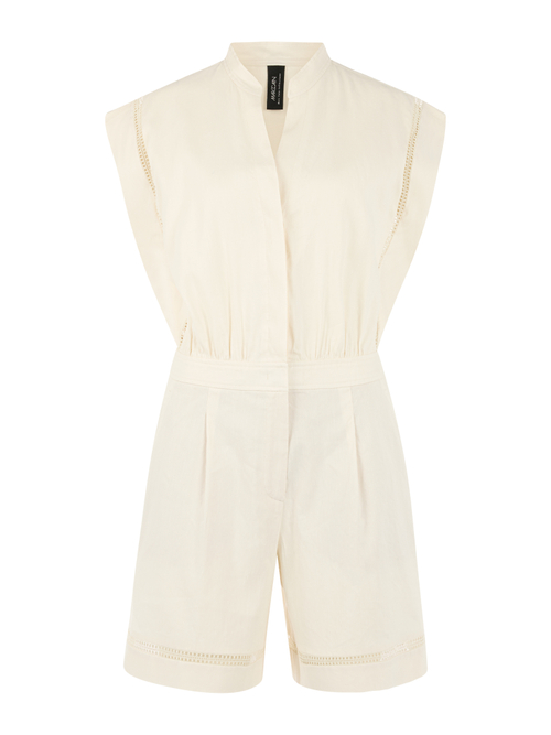Marc Cain Women's White Summery Linen Blend Jumpsuit, 18 (N6)