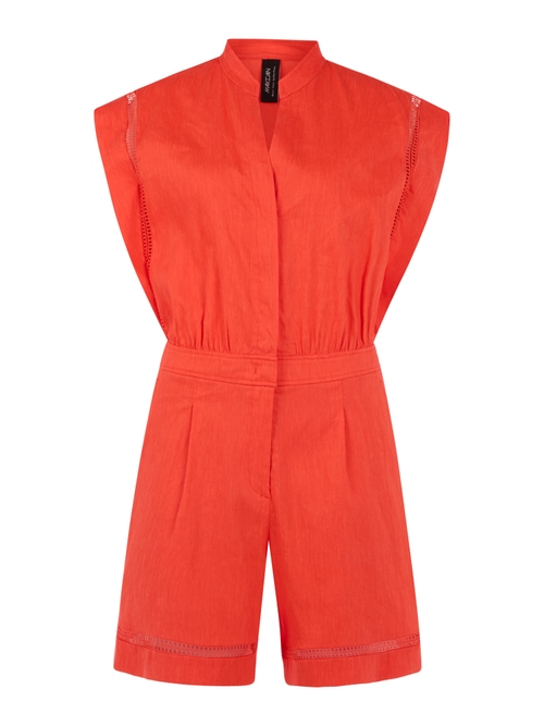 Marc Cain Women's Red Summery Linen Blend Jumpsuit, 18 (N6)