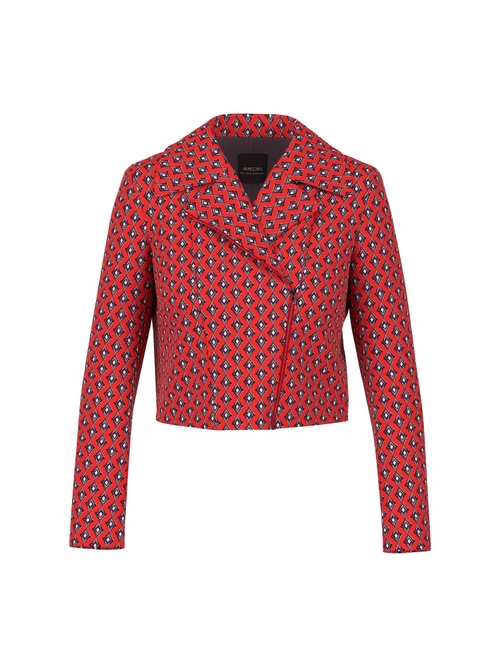 Marc Cain Women's Red Scuba Jersey Jacket, 18 (N6)