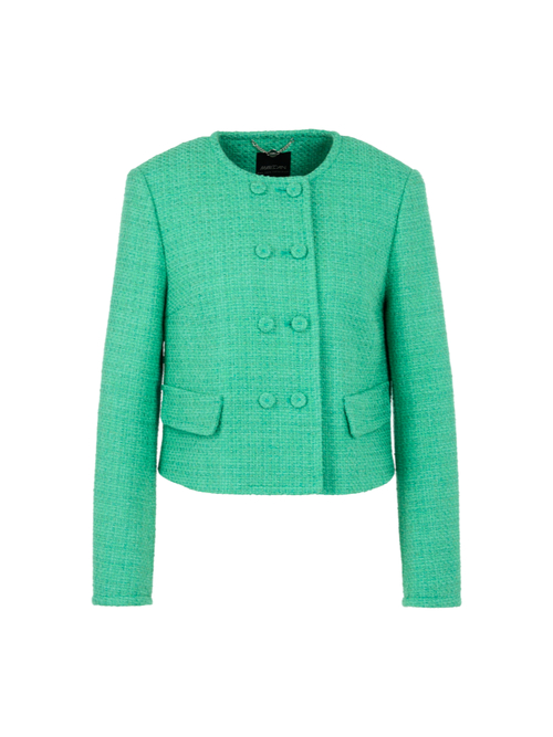 Marc Cain Women's Green Cotton Blend Couture Jacket, 18 (N6)