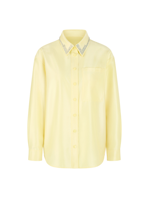 Marc Cain Women's Yellow Jacket In Shirt Blouse Look, 18 (N6)