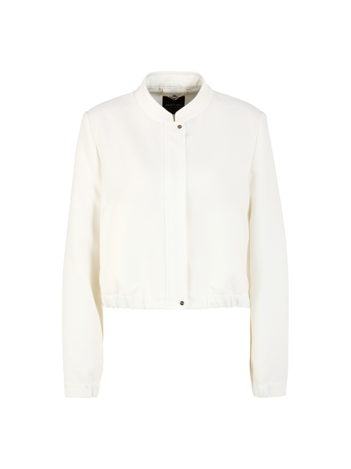 Marc Cain Women's White Jacket With Stand-Up Collar And Zip, 20 (N7)