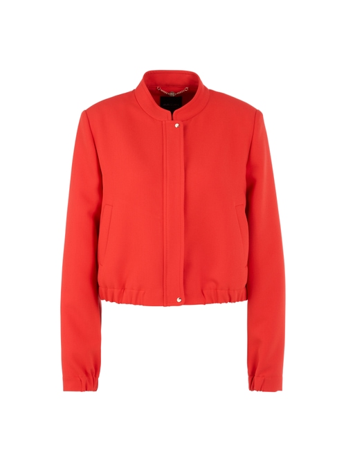Marc Cain Women's Red Jacket With Stand-Up Collar And Zip, 20 (N7)