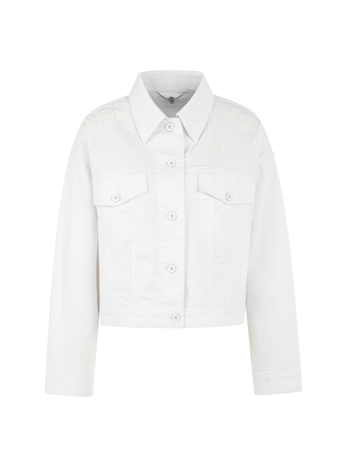 Marc Cain Women's White ‘Rethink Together’ Denim Jacket, 16 (N5)