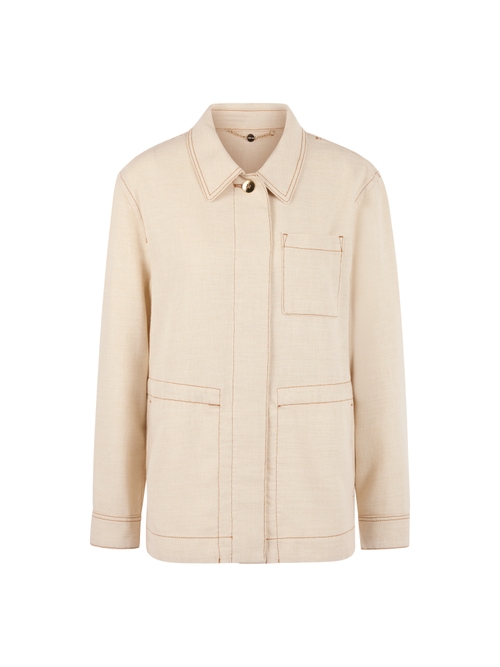 Marc Cain Women's White Fitted Jacket With Shimmer Effect, 20 (N7)