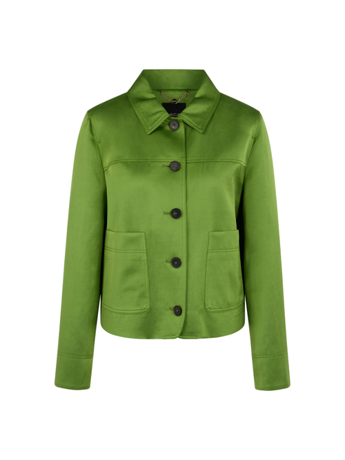 Marc Cain Women's Green Shimmering Material Mix Jacket, 16 (N5)