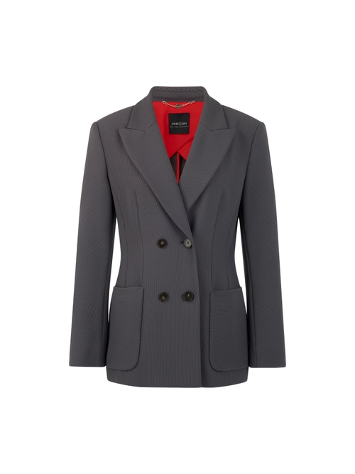 Marc Cain Women's Blue Double-Breasted Blazer, 14 (N4)