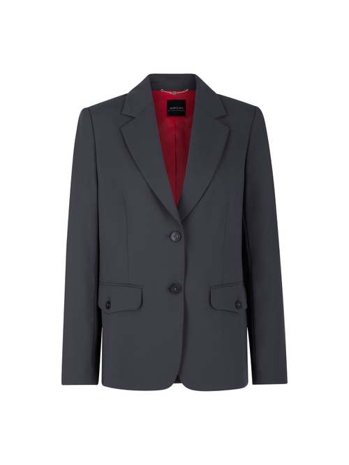 Marc Cain Women's Blue Fitted Blazer With Rounded Hem, 18 (N6)