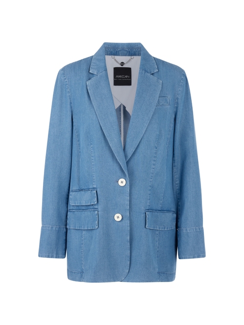 Marc Cain Women's Blue ‘Rethink Together’ Oversized Blazer, 20 (N7)
