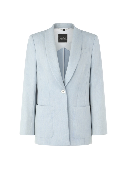 Marc Cain Women's Blue Casual Blazer With Shawl Collar, 18 (N6)