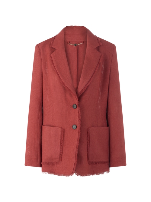 Marc Cain Women's Yellow Summer Blazer Made Of Linen And Viscose, 20 (N7)