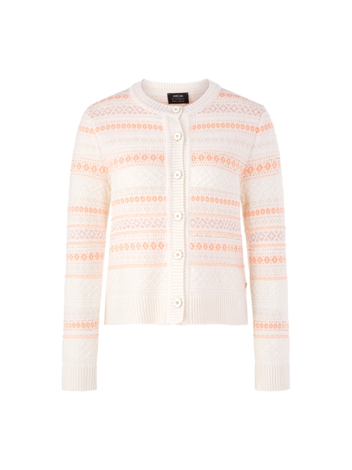 Marc Cain Women's White Lurex Cardigan ‘Rethink Together’, 8 (N1)