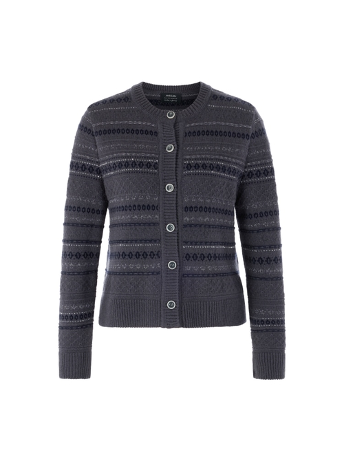 Marc Cain Women's Blue Lurex Cardigan ‘Rethink Together’, 8 (N1)