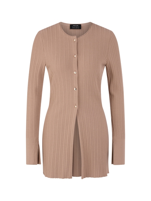 Marc Cain Women's Brown ‘Rethink Together’ Ribbed Cardigan, 8 (N1)