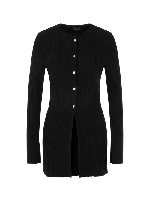 Marc Cain Women's Black ‘Rethink Together’ Ribbed Cardigan, 16 (N5)