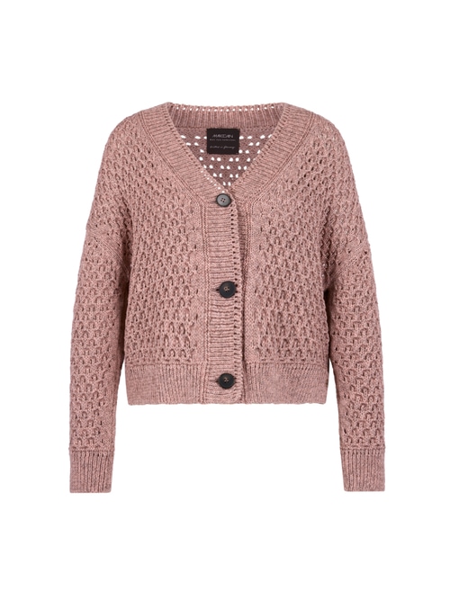 Marc Cain Women's Red Ajour Cardigan Knitted In Germany, 8 (N1)