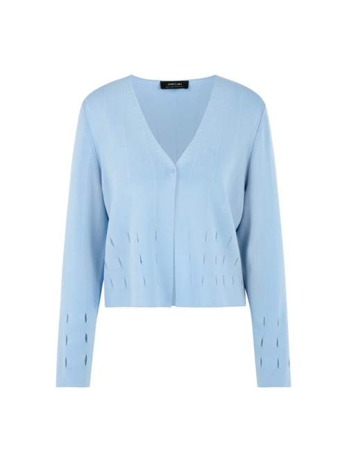 Marc Cain Women's Blue Cardigan With Cut-Out Details, 12 (N3)
