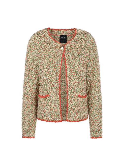 Marc Cain Women's Red ‘Knitted In Germany’ Bouclé Cardigan, 8 (N1)