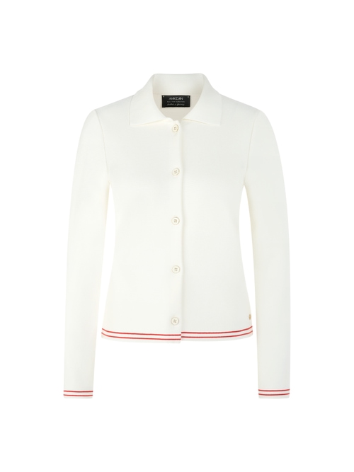 Marc Cain Women's White Fine Knit Cardigan Knitted In Germany, 12 (N3)