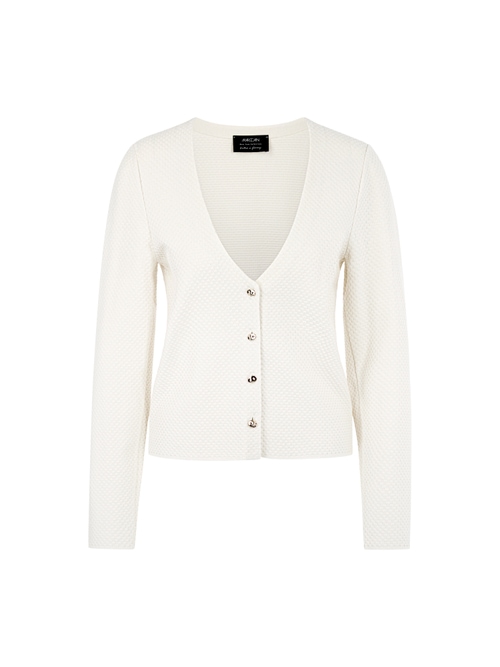 Marc Cain Women's White ‘Rethink Together’ Short Cardigan, 8 (N1)