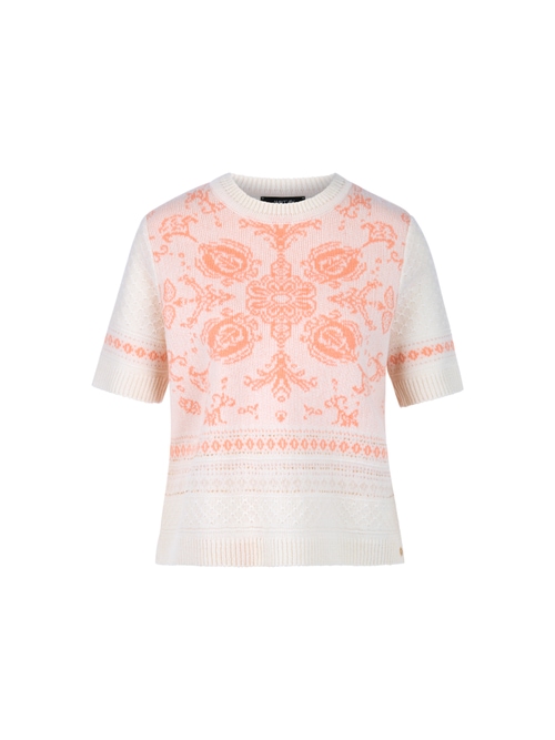 Marc Cain Women's White Paisley Jumper ‘Rethink Together’, 10 (N2)