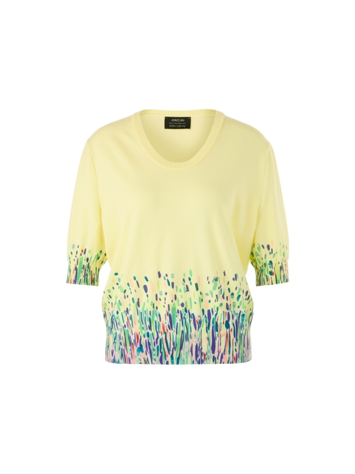 Marc Cain Women's Yellow ‘Knitted In Germany’ Fine Knit Jumper, 10 (N2)