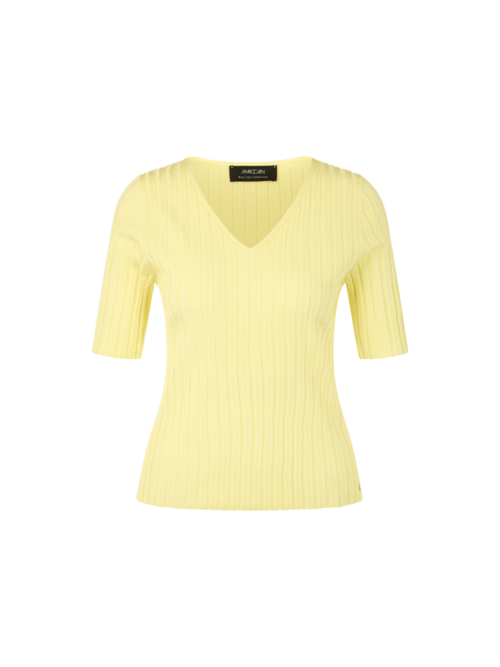 Marc Cain Women's Yellow Fine Knit Ribbed Jumper, 10 (N2)