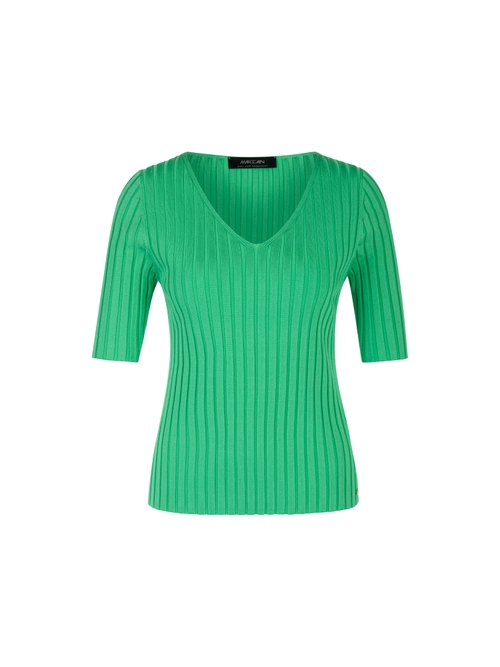 Marc Cain Women's Green Fine Knit Ribbed Jumper, 10 (N2)