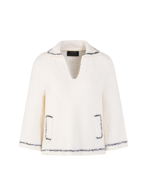 Marc Cain Women's White ‘Knitted In Germany’ Jumper, 16 (N5)