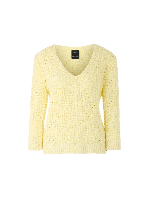 Marc Cain Women's Yellow Chunky Knit Jumper Knitted In Germany, 18 (N6)