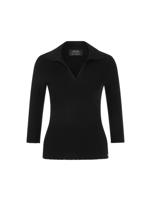 Marc Cain Women's Black ‘Rethink Together’ Fine Knit Jumper, 18 (N6)